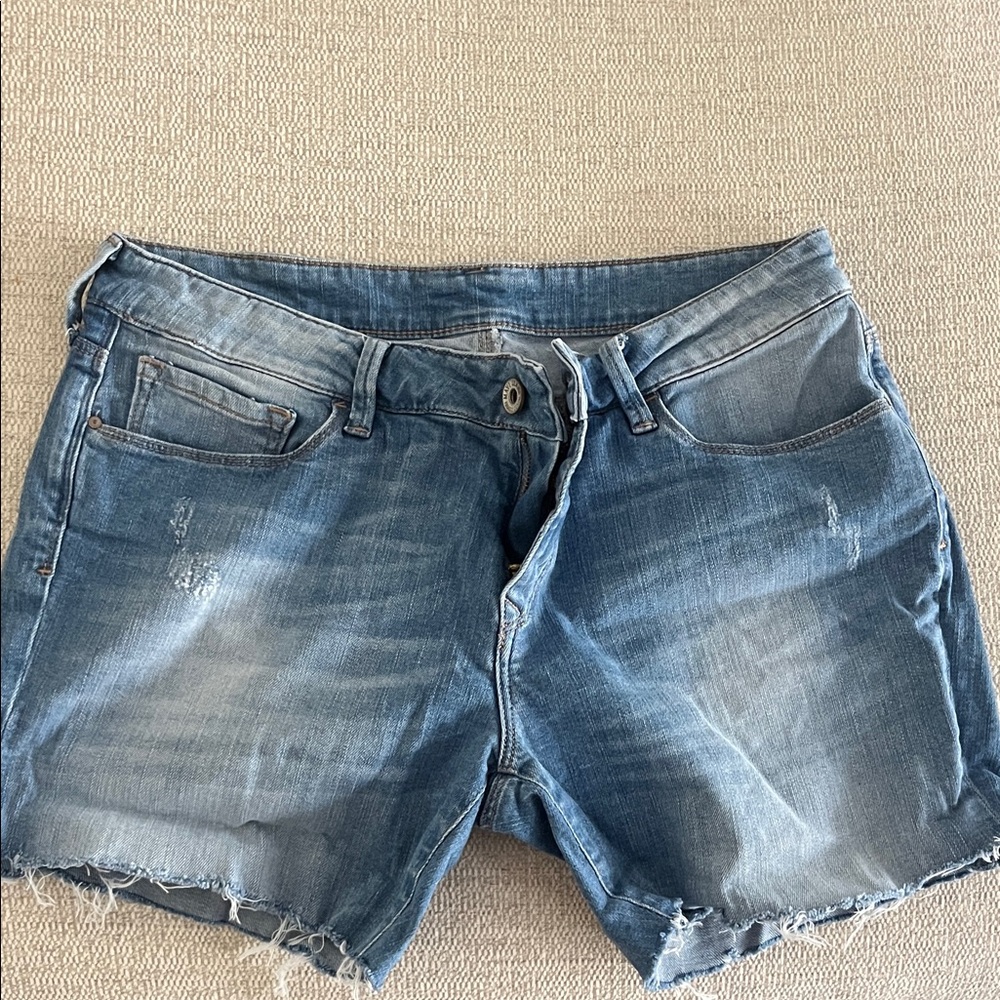 Mavi Distressed Blue Jean Shorts